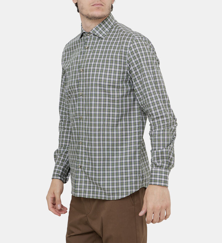 Checked Pattern Cotton Shirt