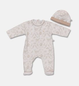 My First Collection Printed Rompersuit Hat Set, Packshot View