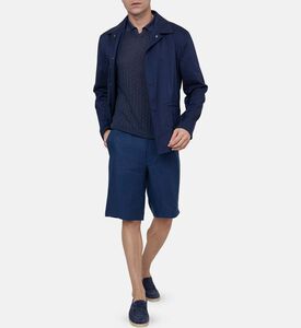 قميص بولو كتان محبوك