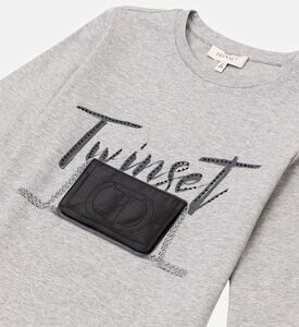 Pocket-detailed Rhinestone Embellished Sweater