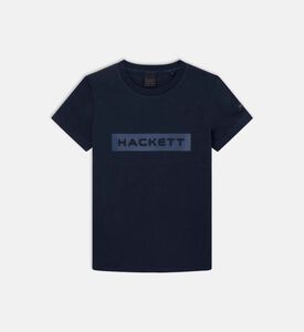 Hackett London Cotton Front Logo-print T-shirt, Navy, 9y, Packshot View