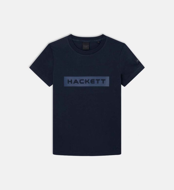 Hackett London Cotton Front Logo-print T-shirt, Navy, 9y, Packshot View