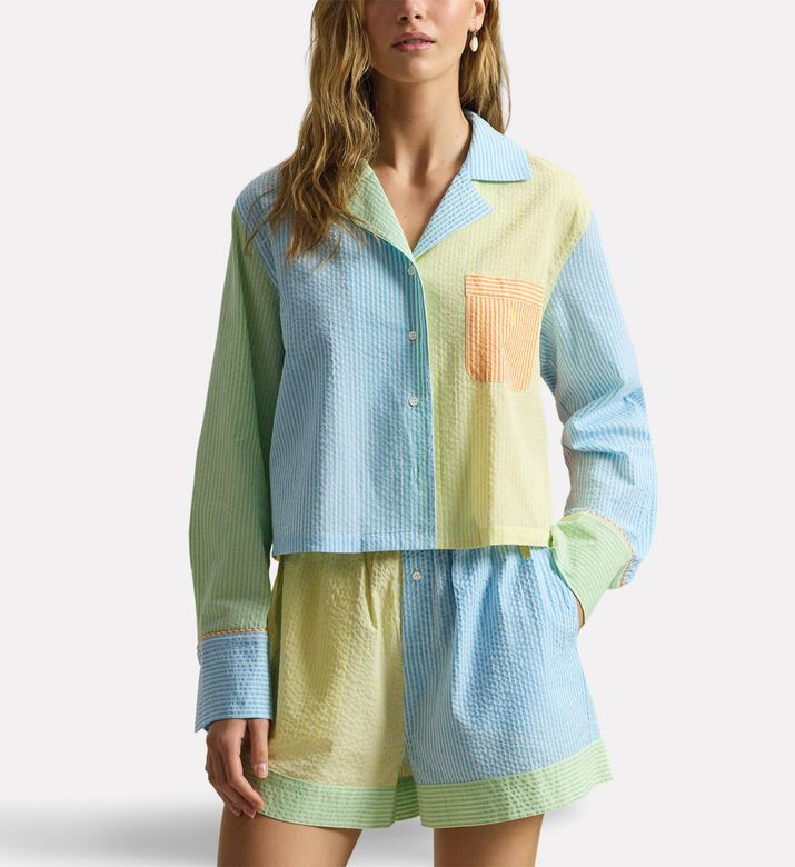 Polo by Ralph Lauren Mixed Seersucker Shorts Set, Model View