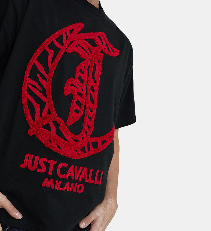 Oversized Logo-embroidery T-shirt