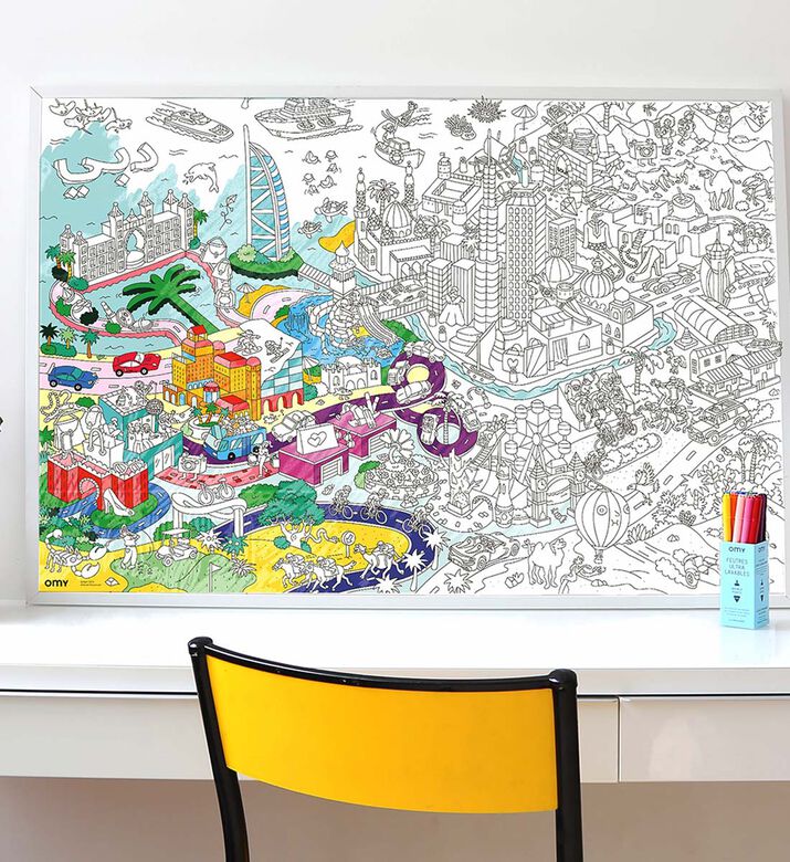 ملصق تلوين كبير دبي