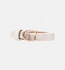 Logo-embroidery Buckle Closure Belt