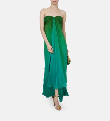 Gradient Strapless Maxi Dress