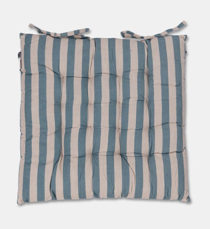 Home Deco and More Linea Cotton Two-ties Chair Pad, Packshot View