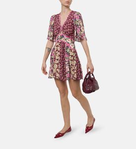 All-over Floral-print Wide Sleeve Dress