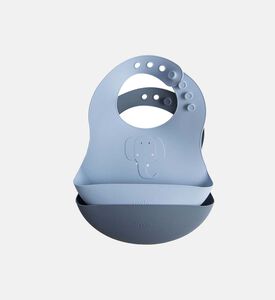 Mrs. Elephant Silicone Bib Set