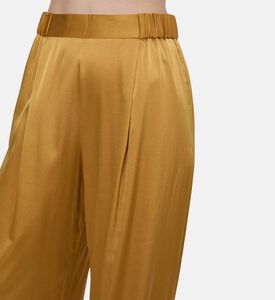Satin Stretch Heavy Wide-leg Trousers