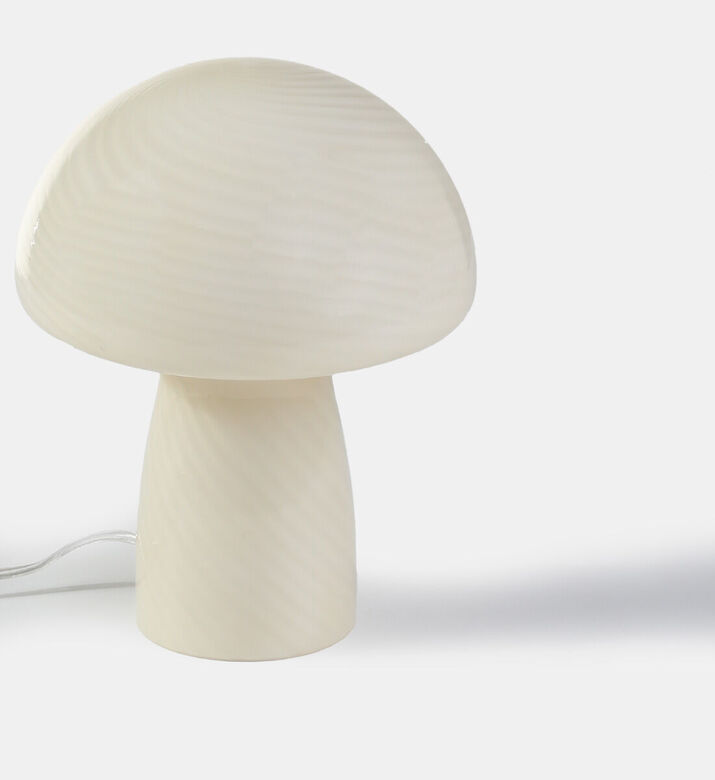 Cozy Glass Mushroom-shaped Table Lamp, Yellow, 18.5-cm, Packshot View