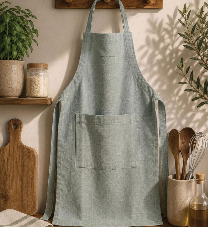 Marco Polo Akalla Kitchen Apron, Green, 80x95-cm, Packshot View