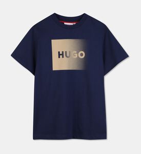Hugo Logo-print Regular-fit T-shirt, Navy, 6y, Packshot View