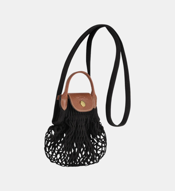 Longchamp Le Pliage Cotton Filet Clutch, Black, Packshot View