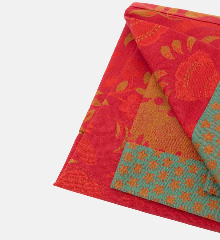 Jacquard Feerie Cotton Apron, Red, Packshot View
