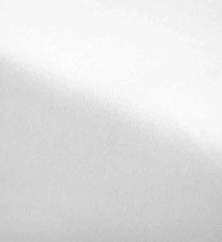 Home Deco and More Cotton Satin Bed Fitted Sheet, White, 160x200-cm, Packshot View