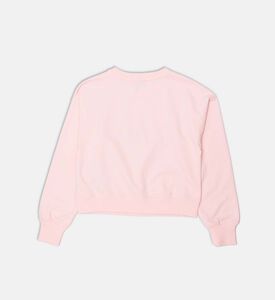 Teddy Bear-print Ribbed Cuffs Sweatshirt