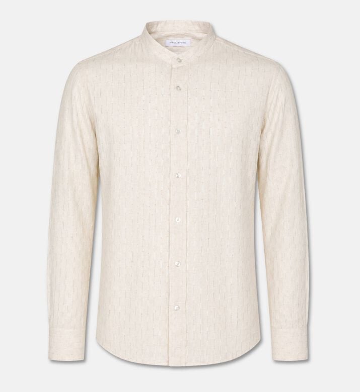 Tagliatore Long-sleeve Mandarin Collar Shirt, Packshot View