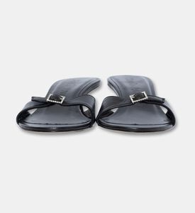 Studio Amelia Greta Leather Slip-on Mules, Black, Eu-40, Packshot View