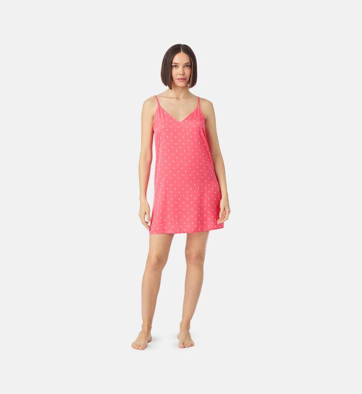 Diamond-print V-neck Chemise
