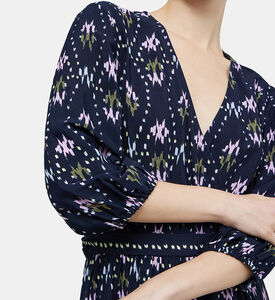 Nerla Printed Wrap Midi Dress Nerla Printed Wrap Midi Dress
