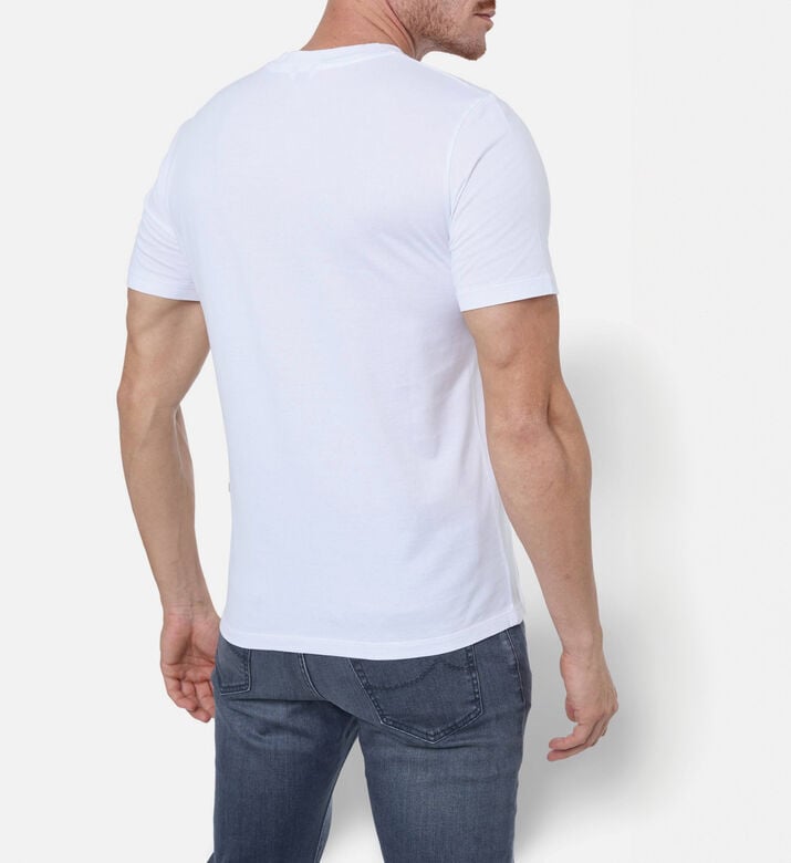 Jacob Cohen Tropical-print Crewneck T-shirt, Model View