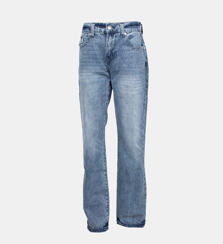 Cotton Straight-cut 5-pockets Denim Pants Cotton Straight-cut 5-pockets Denim Pants