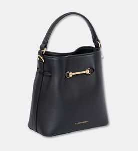 Strathberry Corda Smooth Leather Mini Bucket Bag, Black, Packshot View