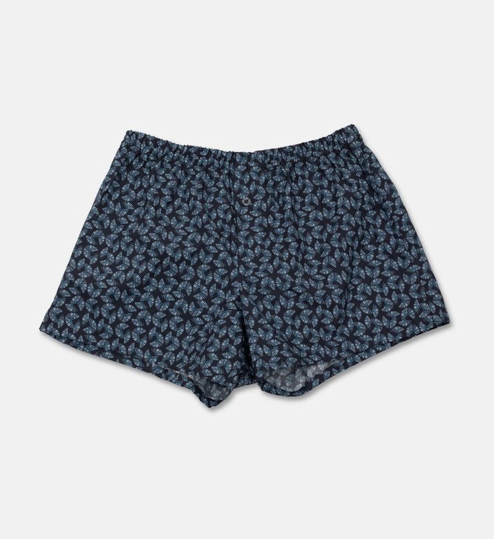 Zimmerli Of Switzerland Cotton All-over Print Boxer Shorts, Blue, L, Packshot View