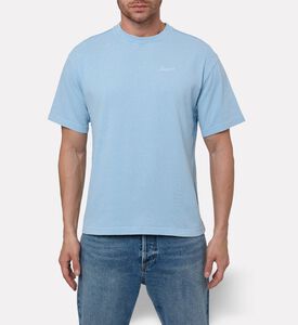 Axel Arigato Tonal Cursive Logo-embroidery T-shirt, Model View