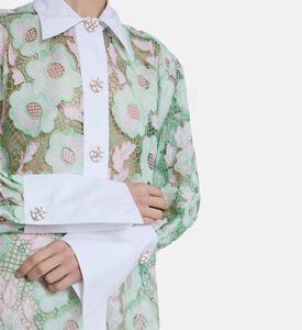 Embroidered Floral Long-sleeve Shirt