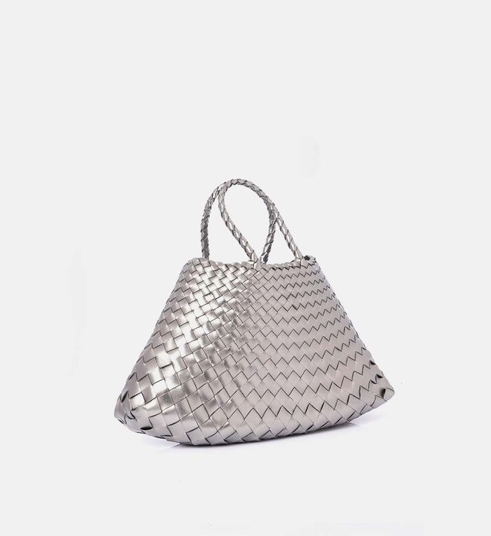 Dragon Diffusion Santa Croce Small Leather Bag, Grey, Packshot View