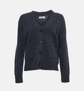 كارديغان طويل الأكمام بياقة في