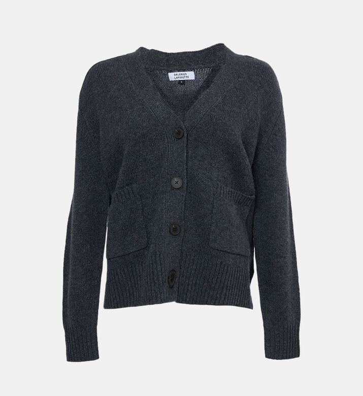 V-neck Long-sleeve Cardigan