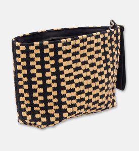 Sea You Soon Checkered Pattern Clutch Bag, Packshot View