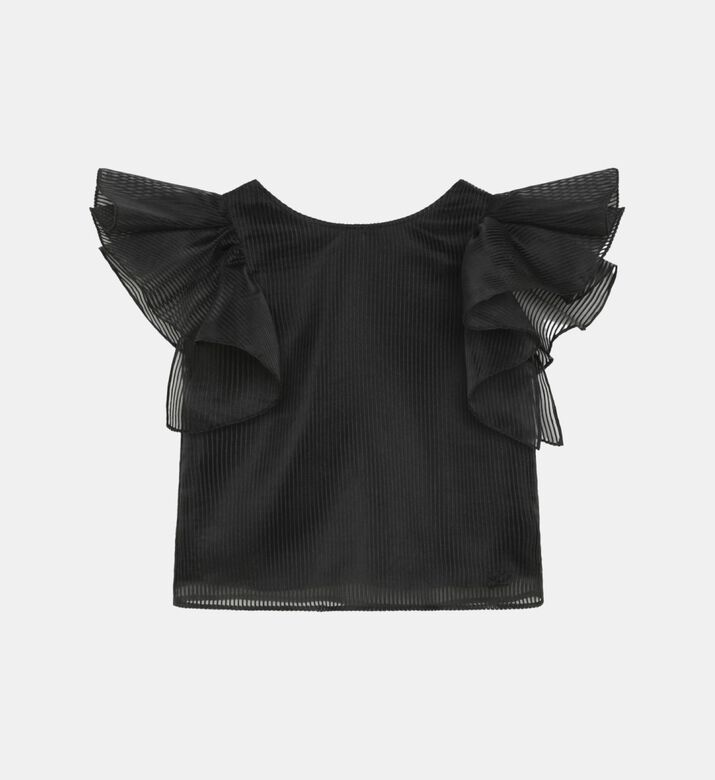 Organza Oversize Flounces Top