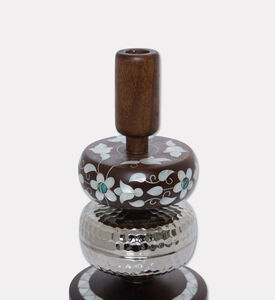 Darmisak Charm Spirit Metal Taper Candle Holder, Packshot View