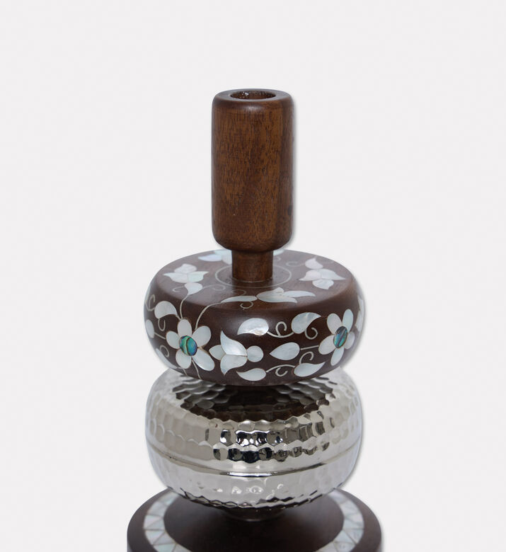 Darmisak Charm Spirit Metal Taper Candle Holder, Packshot View