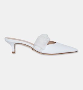 Atana Tonal Pleated Bow Side Tie Mules, Packshot View