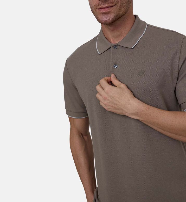 Short Sleeve Branded Pique Polo