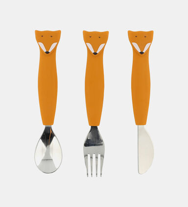 Mr. Fox Silicone Handle Stainless Steel Cutlery Set - 15x3x1.5 Cm