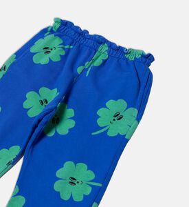 Bobo Choses All-over Four-leaf Clover Pattern Ruffled Waistband Pants, Packshot View