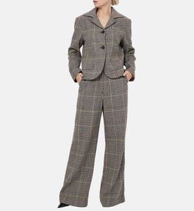 بنطال من الصوف الاسكتلندي بمربعات