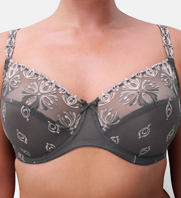 Chantelle Bra, Dark-grey, 105, D, Model View