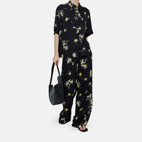 Twill Printed Palazzo Trousers