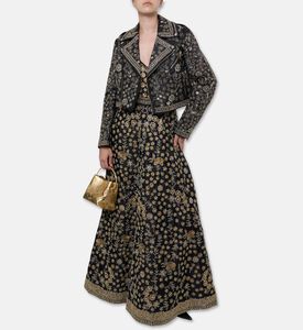 Alice and Olivia All-over Floral-print Flared Dress, Model View