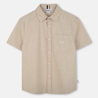 Linen Short-sleeve Patch Packet Shirt