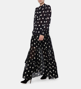 The Kooples Polka Dot-print Flared Skirt, Model View