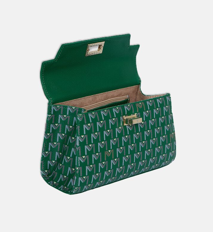 Maya.M Leticia Monogram Flap Bag, Green, Packshot View